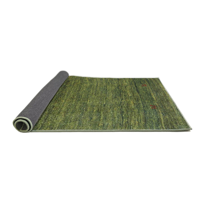 Thickness of Contemporary Army Green Modern Rug, con2902