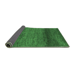 Sideview of Abstract Emerald Green Contemporary Rug, con2902emgrn