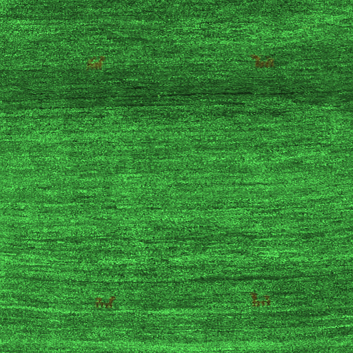 Serging Thickness of Abstract Green Contemporary Rug, con2902grn