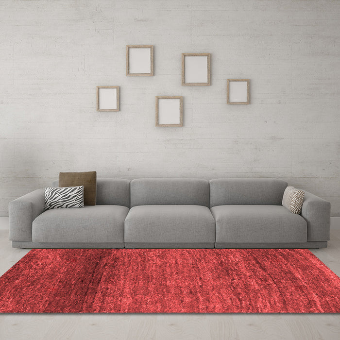 Contemporary Red Washable Rugs