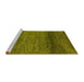 Sideview of Machine Washable Abstract Yellow Contemporary Rug, wshcon2902yw