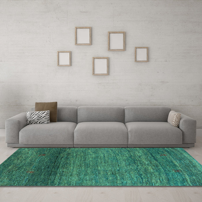 Machine Washable Abstract Light Blue Contemporary Rug in a Living Room, wshcon2902lblu
