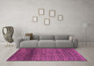 Machine Washable Abstract Pink Contemporary Rug in a Living Room, wshcon2902pnk