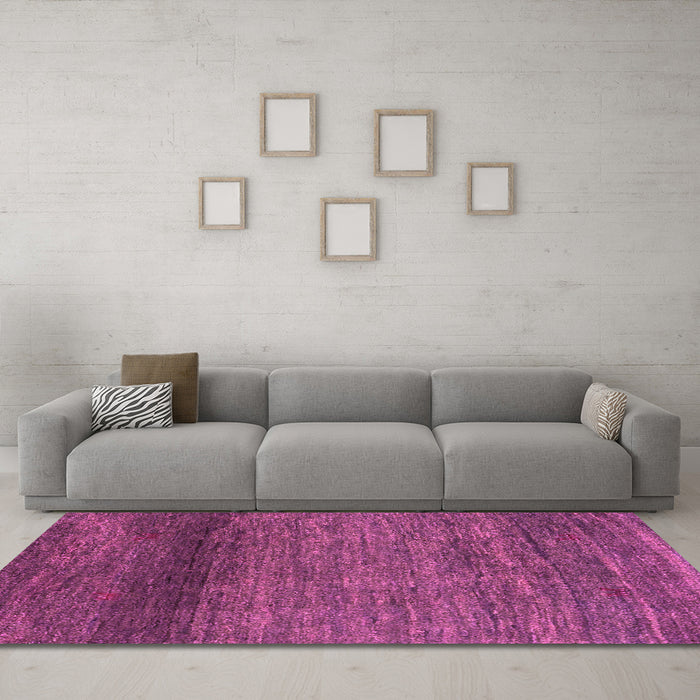 Machine Washable Abstract Pink Contemporary Rug in a Living Room, wshcon2902pnk
