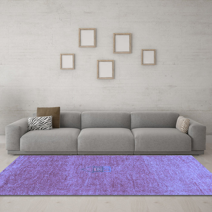 Machine Washable Abstract Blue Contemporary Rug in a Living Room, wshcon2903blu