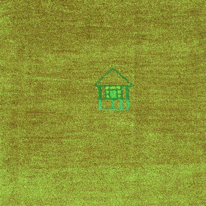 Serging Thickness of Machine Washable Abstract Green Contemporary Area Rugs, wshcon2903grn