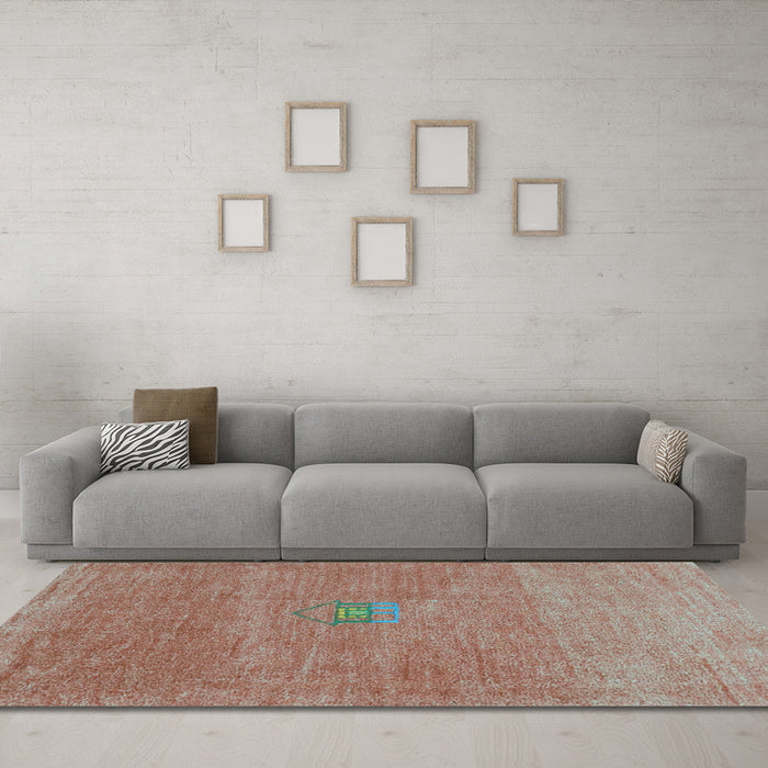Machine Washable Abstract Light Blue Contemporary Rug in a Living Room, wshcon2903lblu