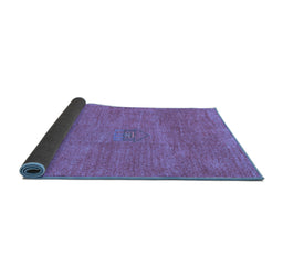 Sideview of Abstract Blue Contemporary Rug, con2903blu
