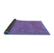 Sideview of Abstract Blue Contemporary Rug, con2903blu