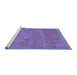 Sideview of Machine Washable Abstract Blue Contemporary Rug, wshcon2903blu