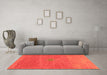 Machine Washable Abstract Orange Contemporary Area Rugs in a Living Room, wshcon2903org