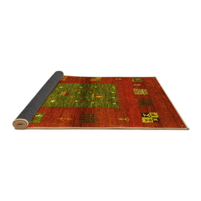 Sideview of Abstract Yellow Contemporary Rug, con2904yw