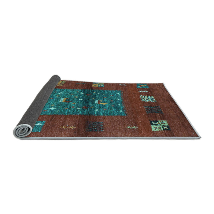 Sideview of Abstract Light Blue Contemporary Rug, con2904lblu