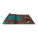 Sideview of Abstract Light Blue Contemporary Rug, con2904lblu