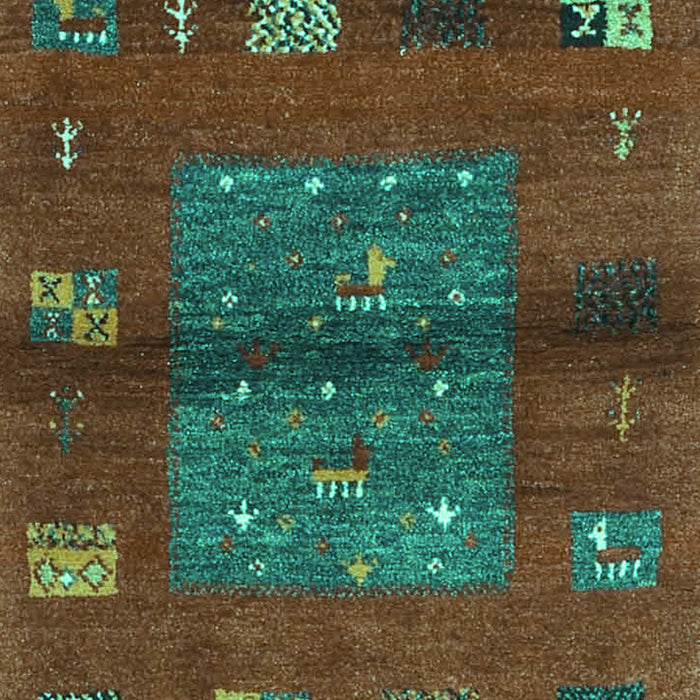 Abstract Turquoise Contemporary Rug, con2904turq