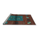 Sideview of Machine Washable Abstract Light Blue Contemporary Rug, wshcon2904lblu