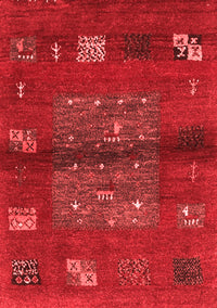 Abstract Red Contemporary Rug, con2904red