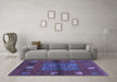 Machine Washable Abstract Blue Contemporary Rug in a Living Room, wshcon2904blu