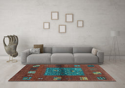 Machine Washable Abstract Light Blue Contemporary Rug in a Living Room, wshcon2904lblu