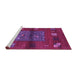 Sideview of Machine Washable Abstract Purple Contemporary Area Rugs, wshcon2904pur