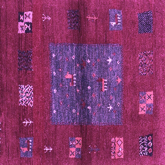 Square Abstract Purple Contemporary Rug, con2904pur