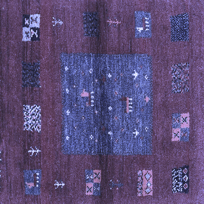 Square Abstract Blue Contemporary Rug, con2904blu