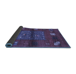 Sideview of Abstract Blue Contemporary Rug, con2904blu