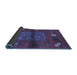 Sideview of Abstract Blue Contemporary Rug, con2904blu