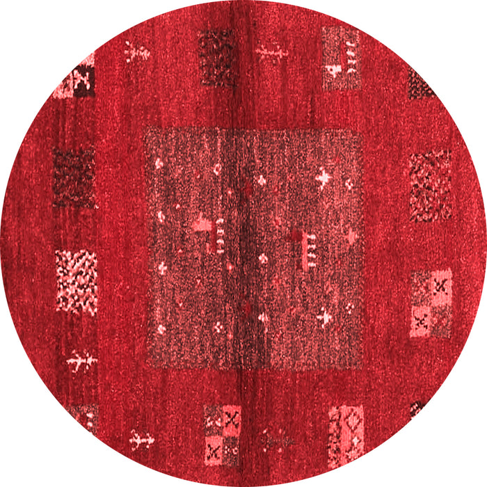 Machine Washable Abstract Red Contemporary Rug, wshcon2904red