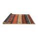 Thickness of Contemporary Brown Red Modern Rug, con2905