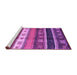 Sideview of Machine Washable Abstract Purple Contemporary Area Rugs, wshcon2905pur