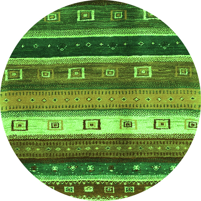 Square Abstract Green Contemporary Rug, con2905grn