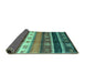 Sideview of Abstract Turquoise Contemporary Rug, con2905turq