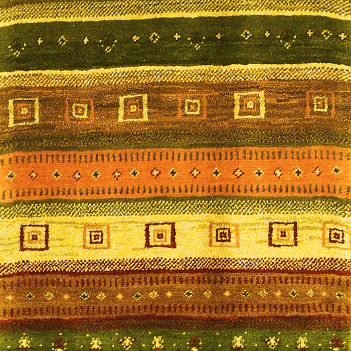 Abstract Yellow Contemporary Rug, con2905yw