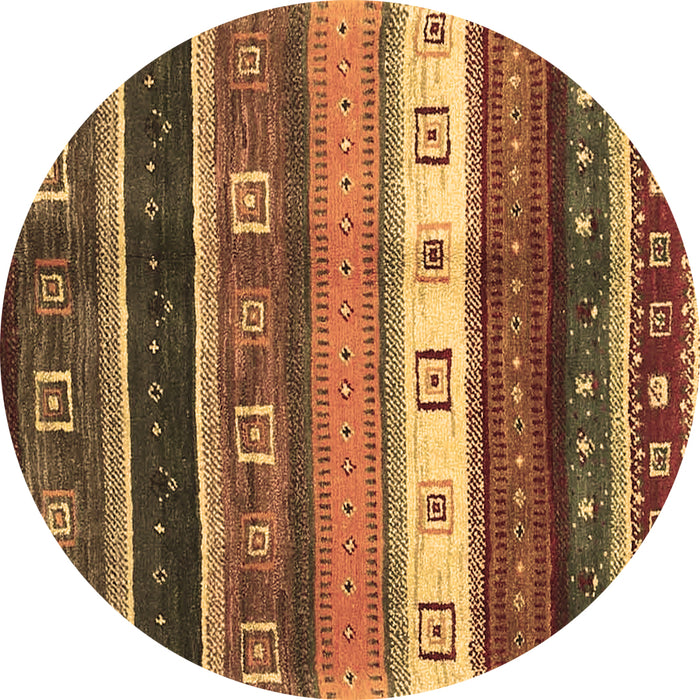 Round Machine Washable Abstract Brown Contemporary Rug, wshcon2905brn