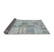 Thickness of Contemporary Silver Gray Patchwork Rug, con2906