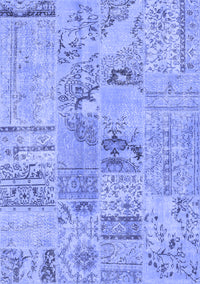 Patchwork Blue Transitional Rug, con2906blu