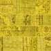 Square Patchwork Yellow Transitional Rug, con2906yw