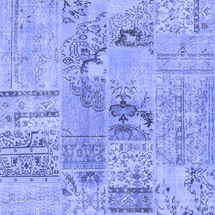 Patchwork Blue Transitional Rug, con2906blu