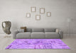 Machine Washable Patchwork Purple Transitional Area Rugs in a Living Room, wshcon2906pur