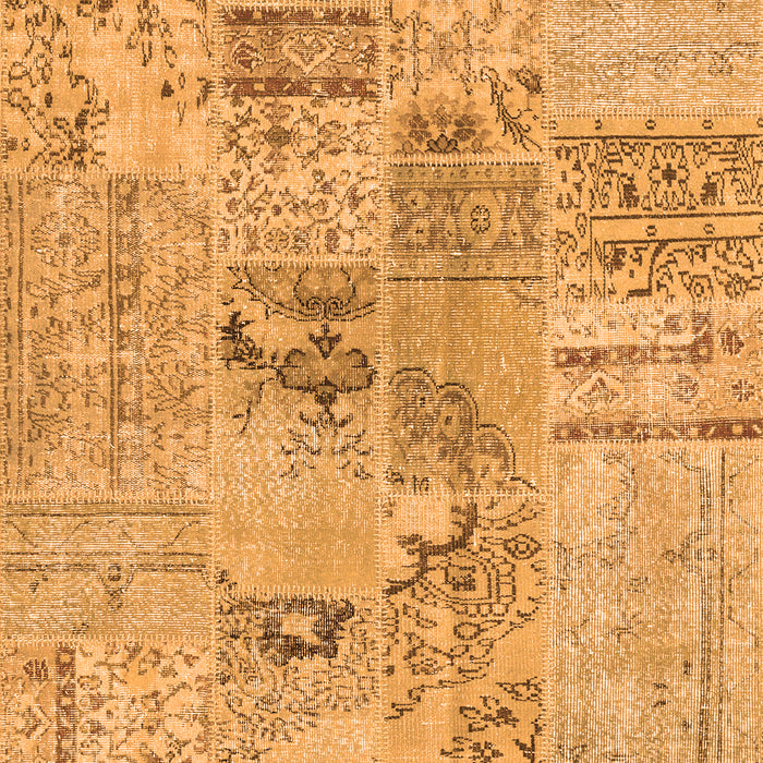 Patchwork Orange Transitional Rug, con2906org