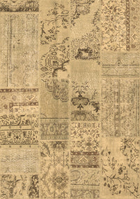 Patchwork Brown Transitional Rug, con2906brn