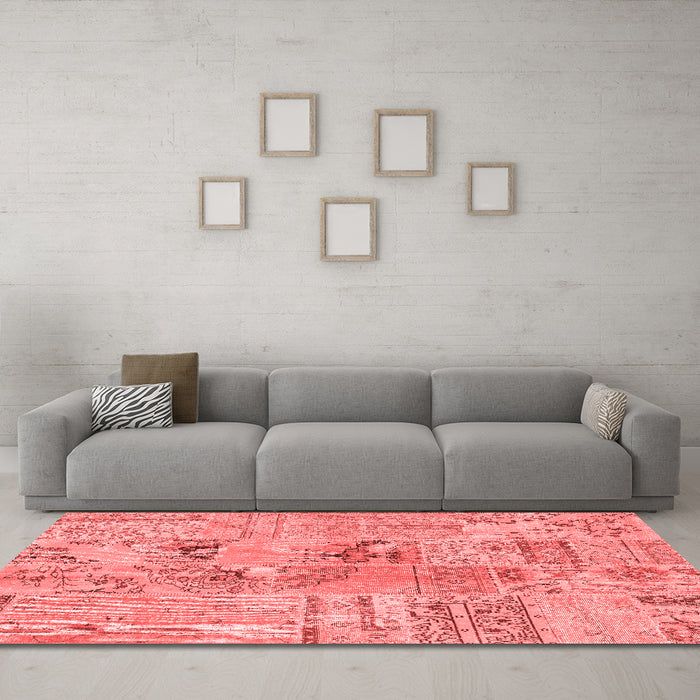 Transitional Red Washable Rugs