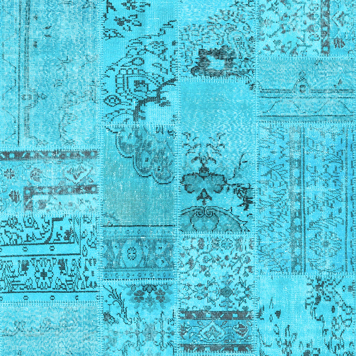 Patchwork Light Blue Transitional Rug, con2906lblu