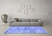 Machine Washable Patchwork Blue Transitional Rug in a Living Room, wshcon2906blu