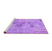 Sideview of Machine Washable Patchwork Purple Transitional Area Rugs, wshcon2906pur