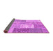 Sideview of Patchwork Pink Transitional Rug, con2907pnk