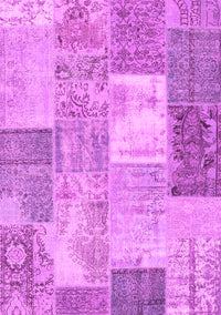 Patchwork Pink Transitional Rug, con2907pnk