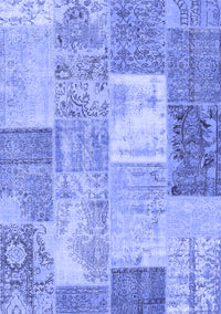 Patchwork Blue Transitional Rug, con2907blu