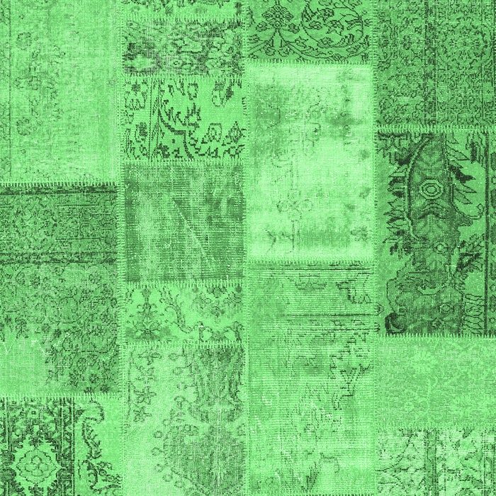 Patchwork Emerald Green Transitional Rug, con2907emgrn